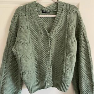 Green Knit Cardigan